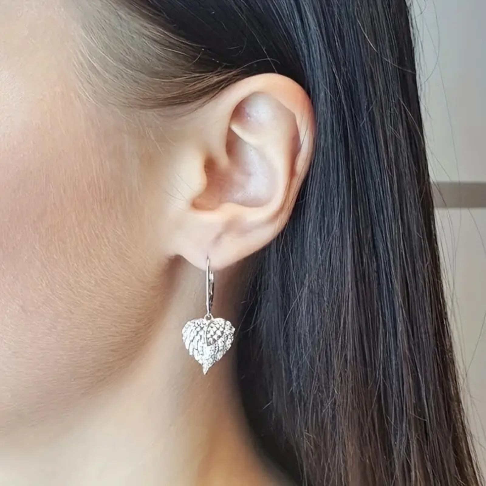 Gorgeous Silver Plated Drop Earrings Women White Sapphire Jewelry Set A35