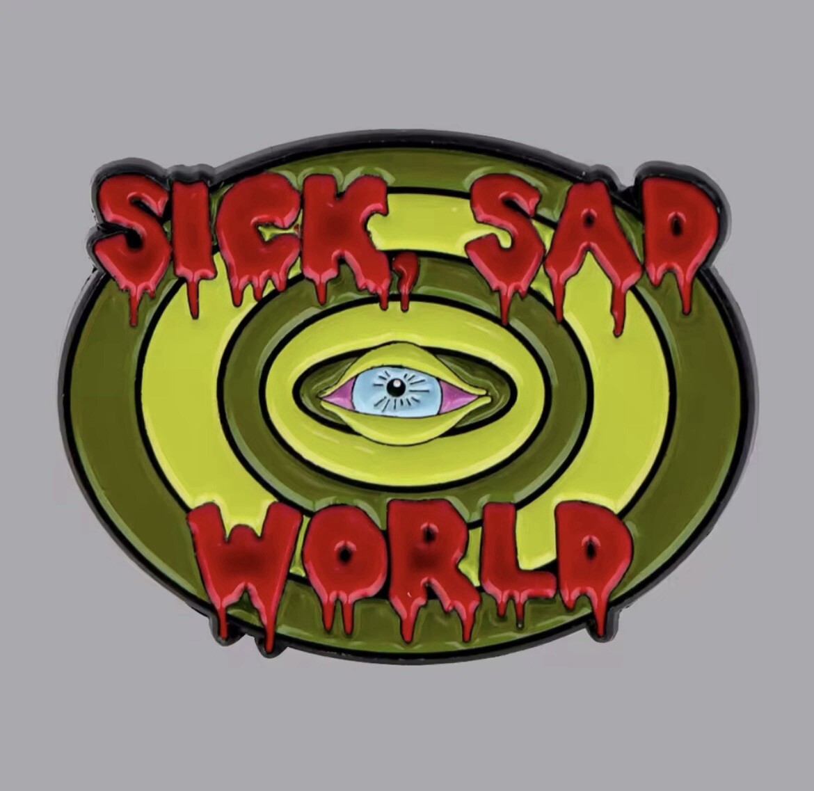 Sick Sad World Pin Single Daria Style Pin Fun Sick Sad Pin Rubber Pin Backer ￼