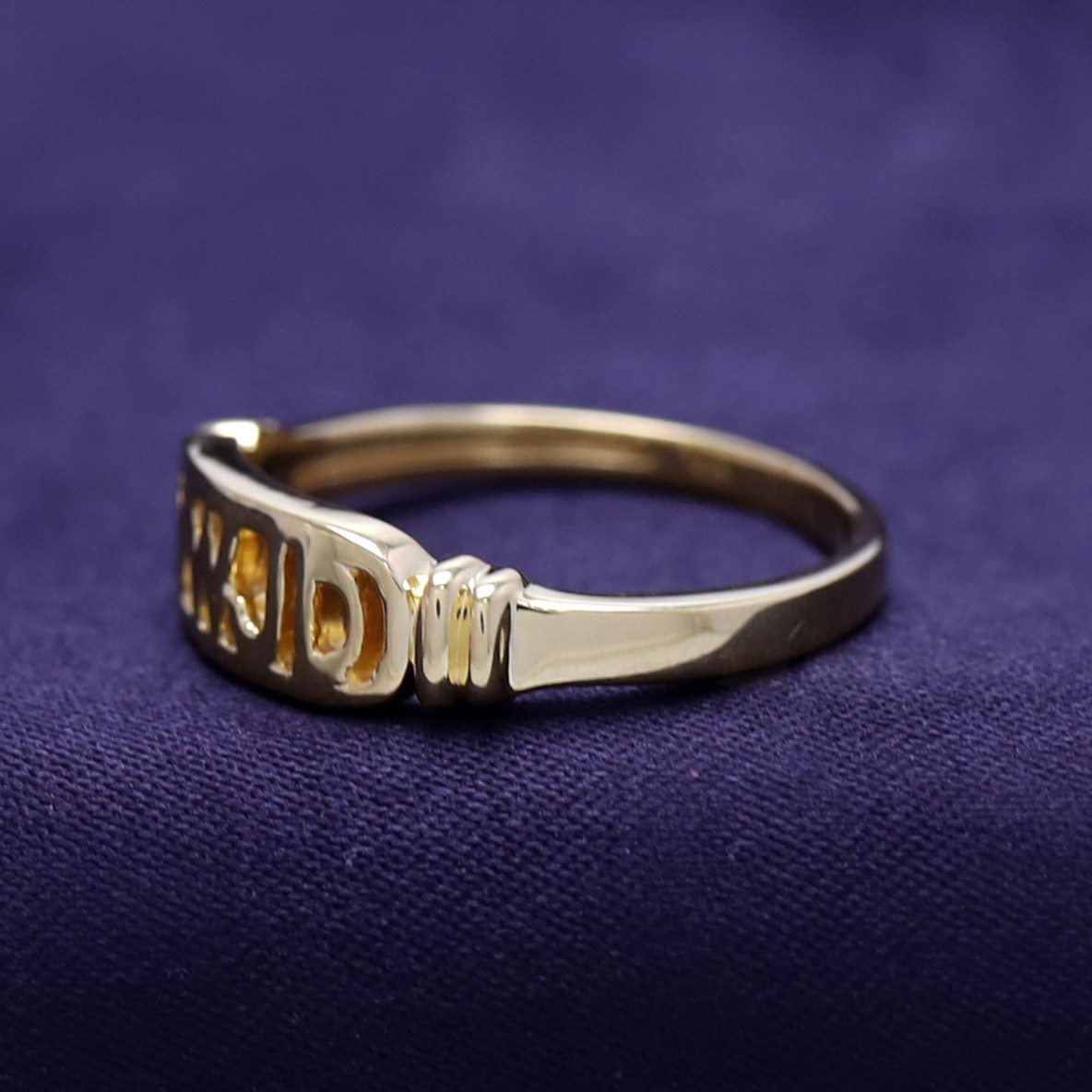What Would Jesus Do “WWJD” Designer Ring 14k Yellow Gold Plated 925 Silver
