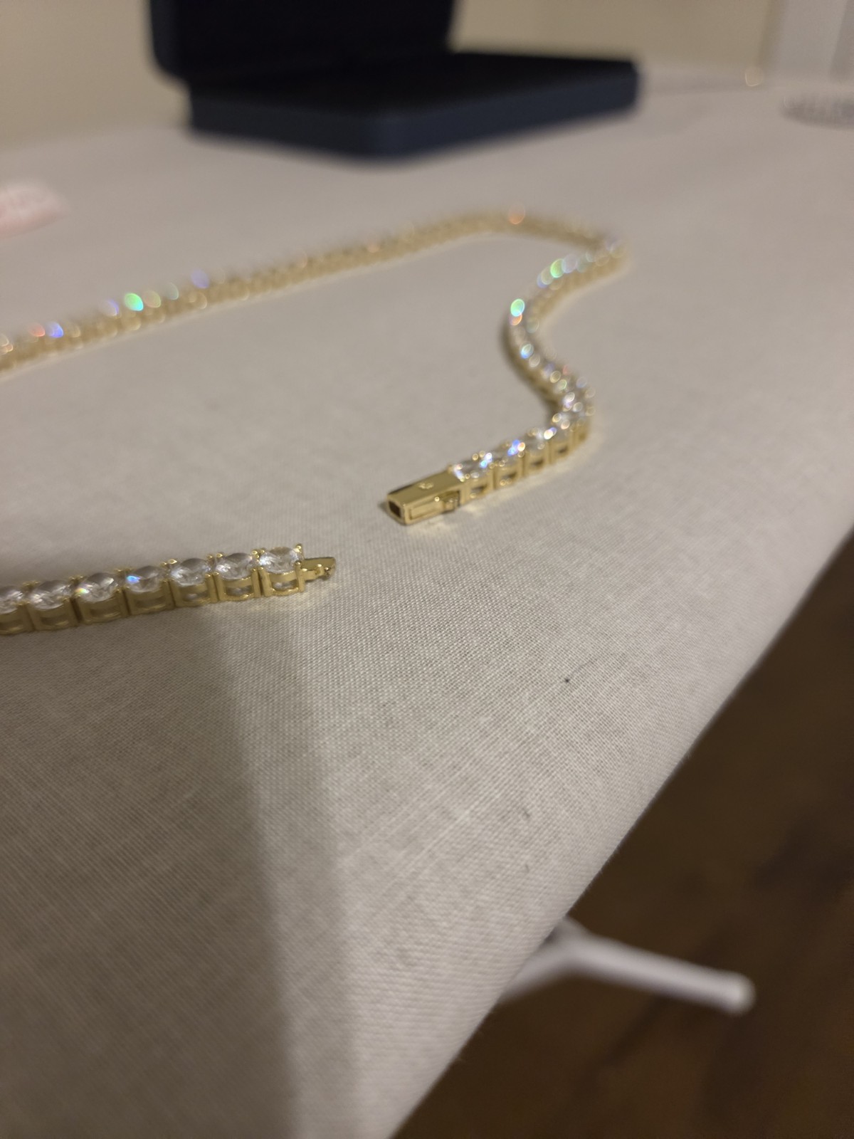 5mm Tennis Chain CZ Cubic Zirconia Yellow Gold 22in Box Clasp IceCartel