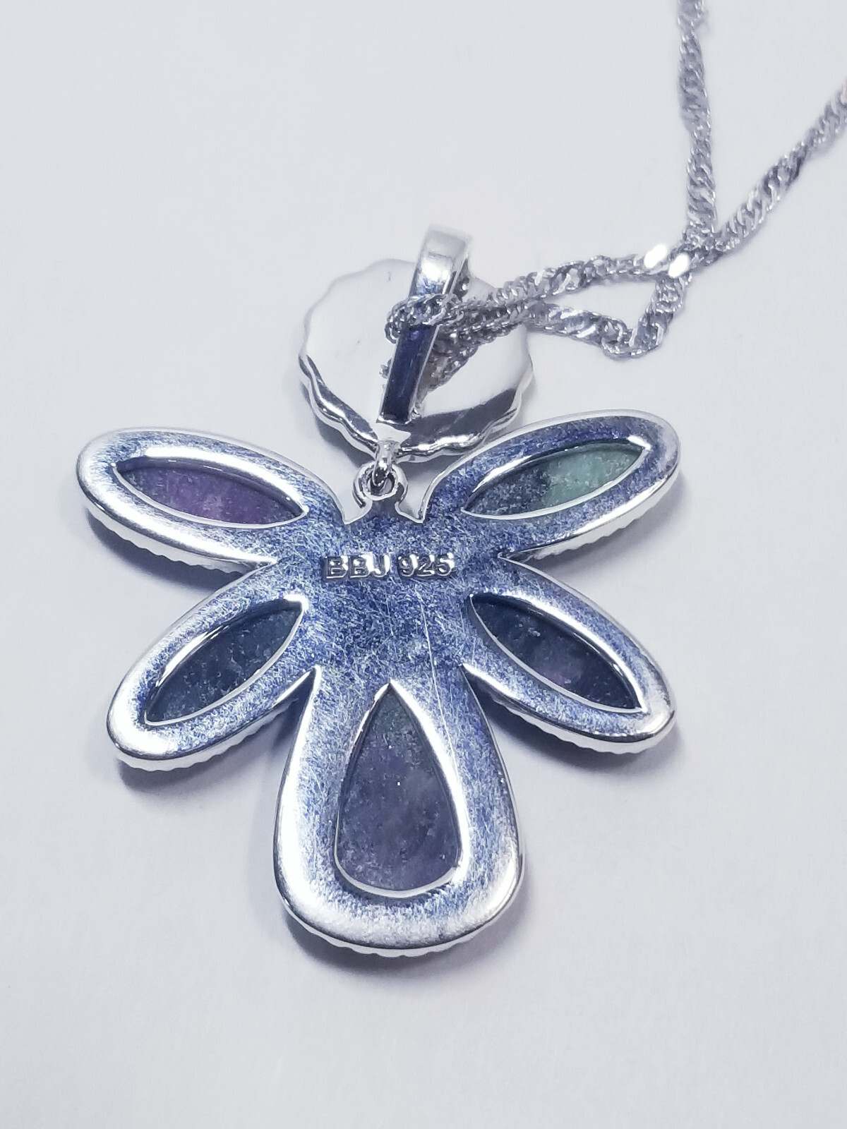 JTV Ruby-in-Zoisite Sterling Silver Pendant with Chain