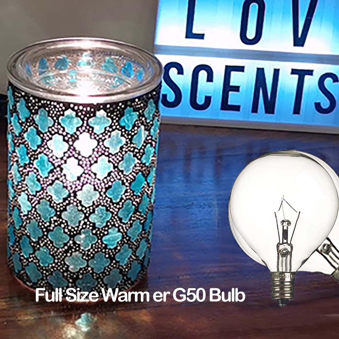 Jslinter 6-Pack G50 25 Watt Wax Warmer Bulbs for 6 Count (Pack of 1), Clear