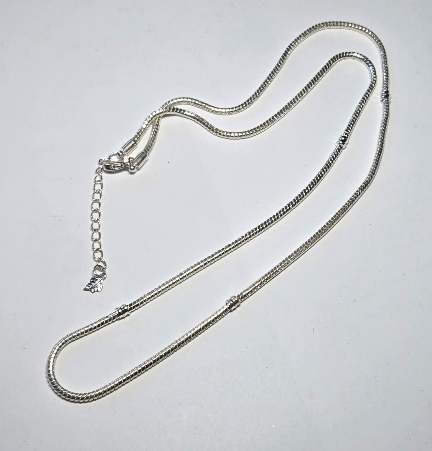 Necklace Chain Bulk Silver Plated European Style Necklace Chain 27 inch 10 pcs