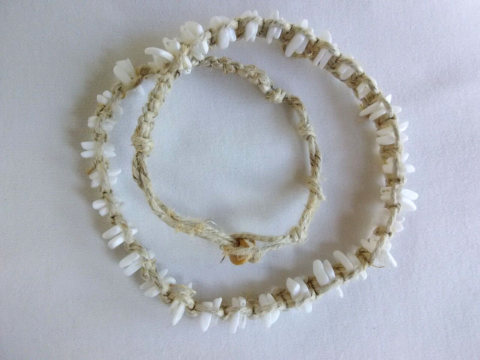 Seashell Braided Hemp Surfer Boho Necklace Ethnic Tribal 18″ Gift US Seller New