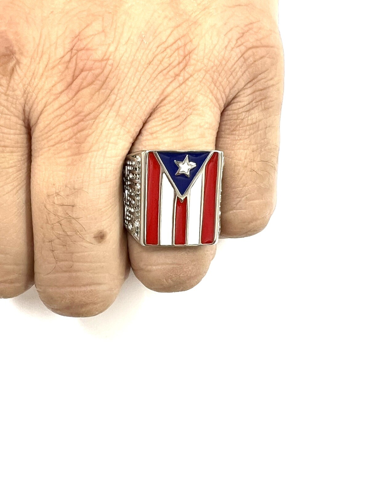 Puerto Rico stainless steel ring men Sizes 9-10-11-12-13Available
