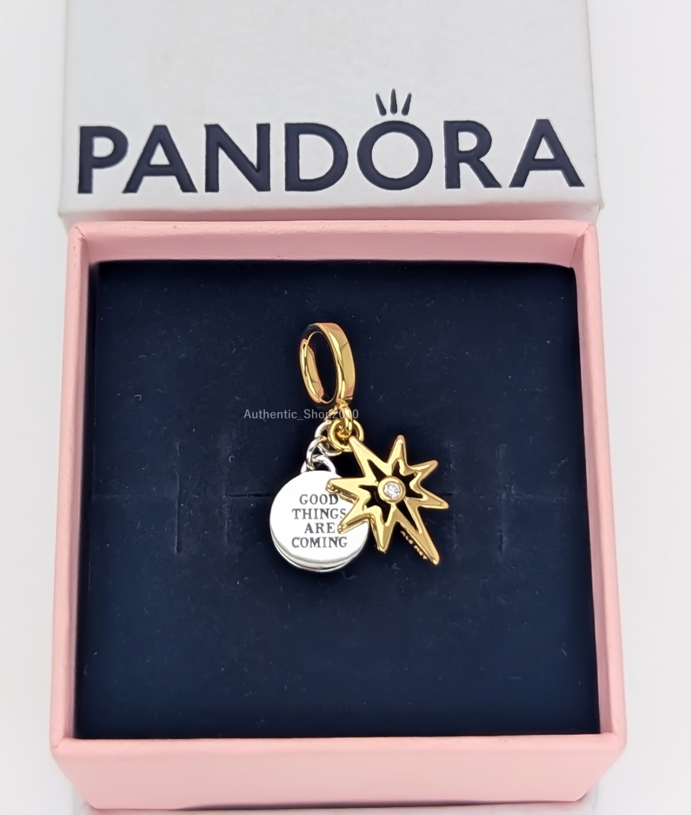 New 100% Authentic PANDORA Engravable North Star Lab Diamond Charm 763588C01