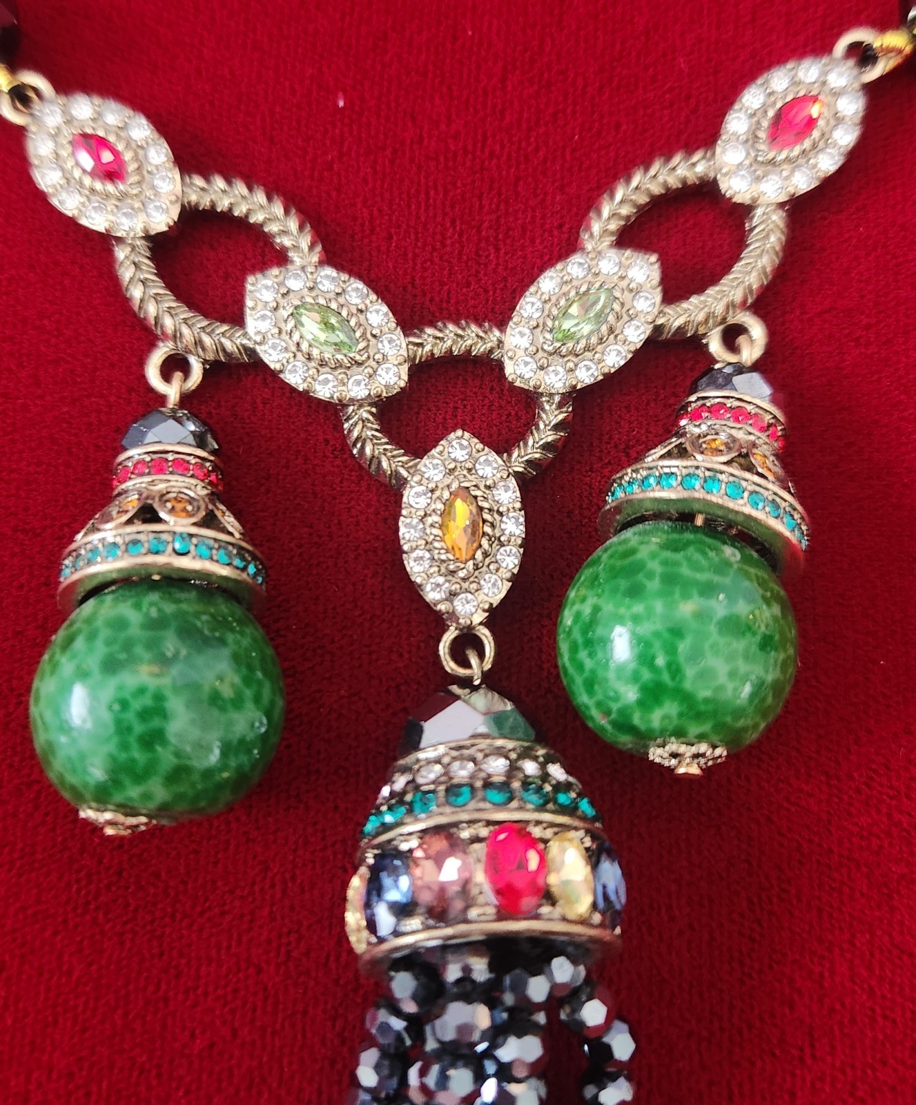 Heidi Daus Inspired Oriental Style Tassel Necklace