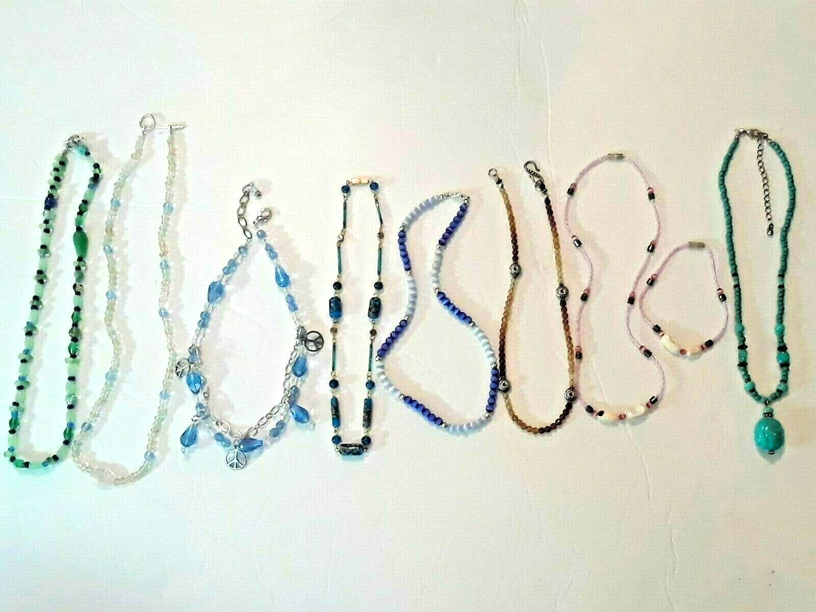 Beautiful colorful necklaces. Crystal, Glass, gem beads. moon glow, art glass +