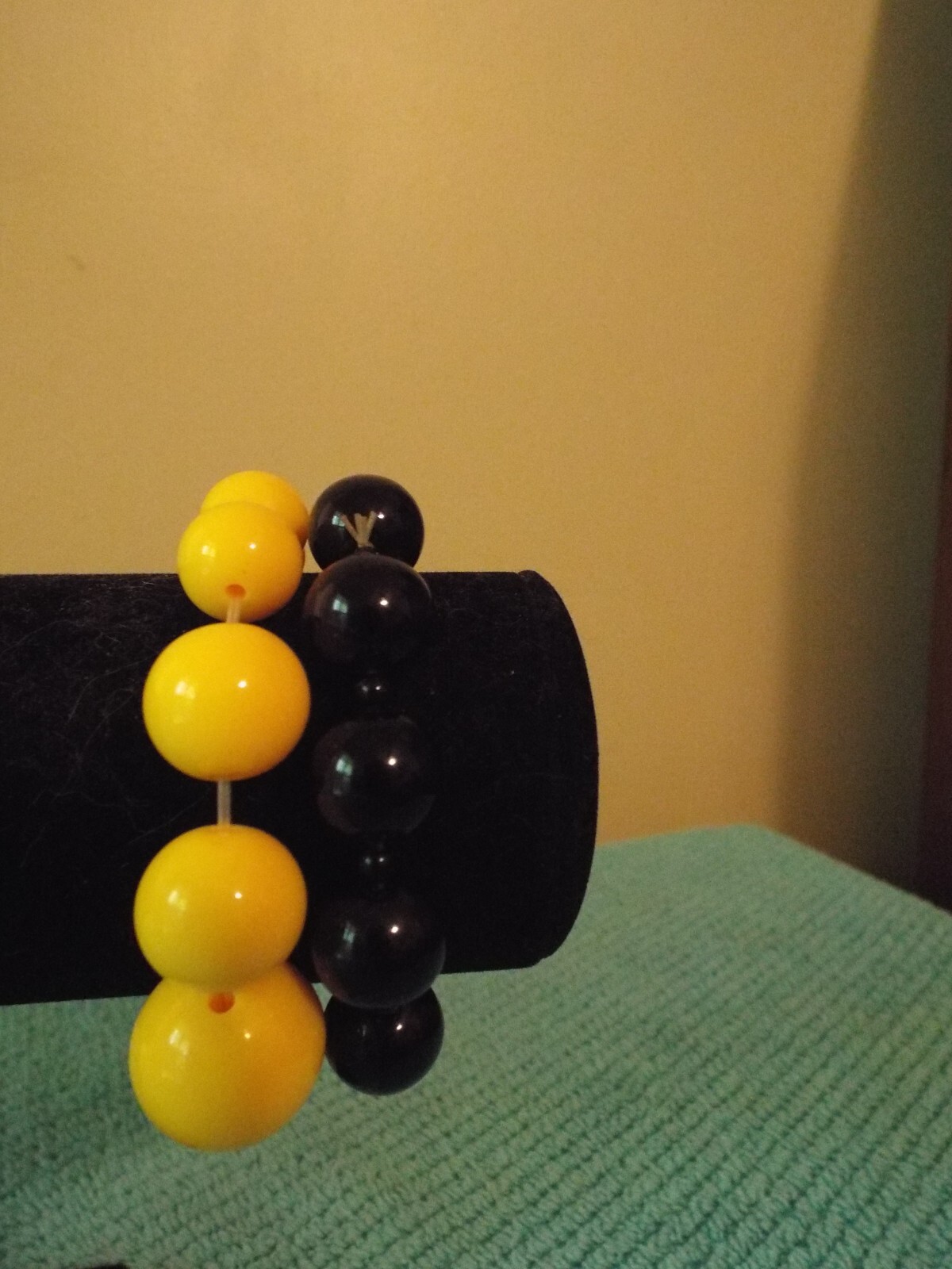 Black and Yellow Beaded Bracelets