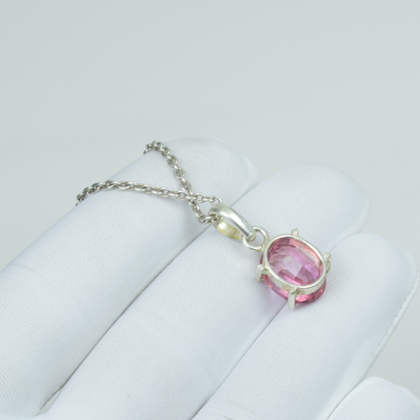 15Cts Oval Cut Pink Kunzite Necklace Jewelry, Gift For Mom Pendant Gemstone,