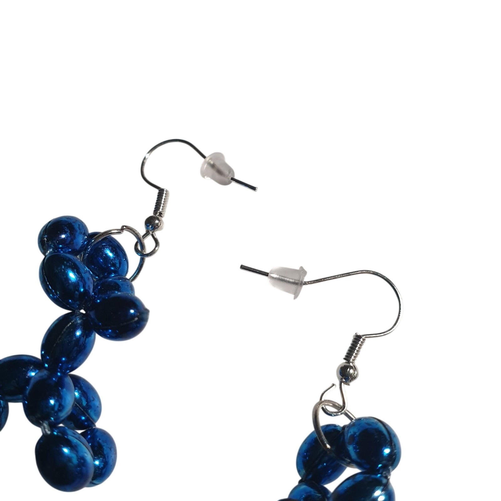 Blue Balloon Animal Dangle Earrings Fun Novelty Jewelry Unique Gift 2.25 Inches