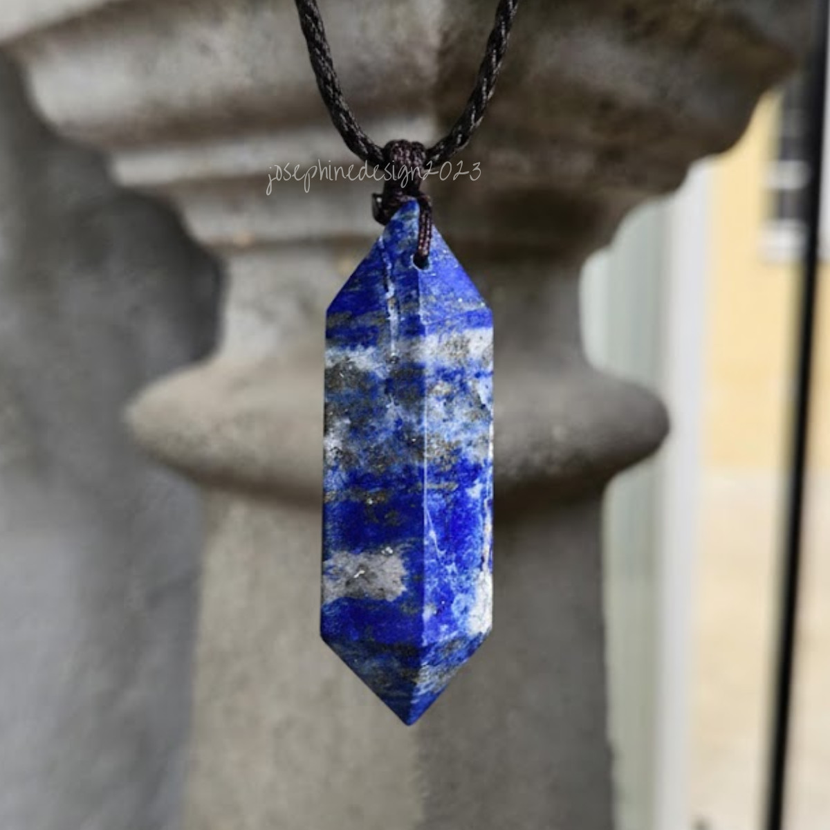 Natural Lapis Lazuli Pendant Healing Stress Relief Reiki Women Men Necklace Gift