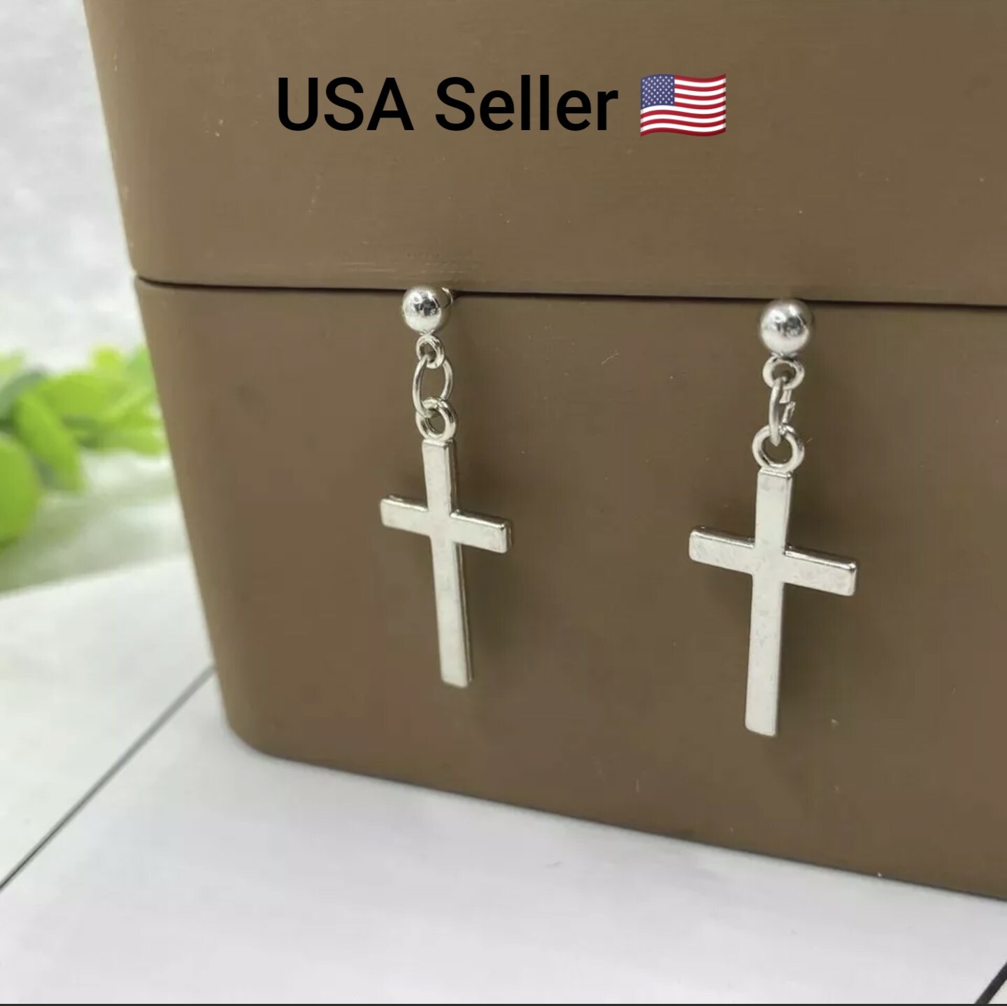 New Fashion Cross Pendant Cartilage Drop Dangle Earrings Punk Jewelry Women Ear
