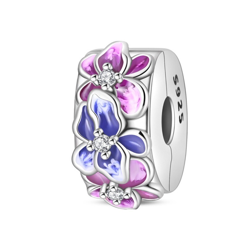 KUNSIR Sterling Silver Clip Spacer Charm Lock Stopper Bead for Chain or Bracelet