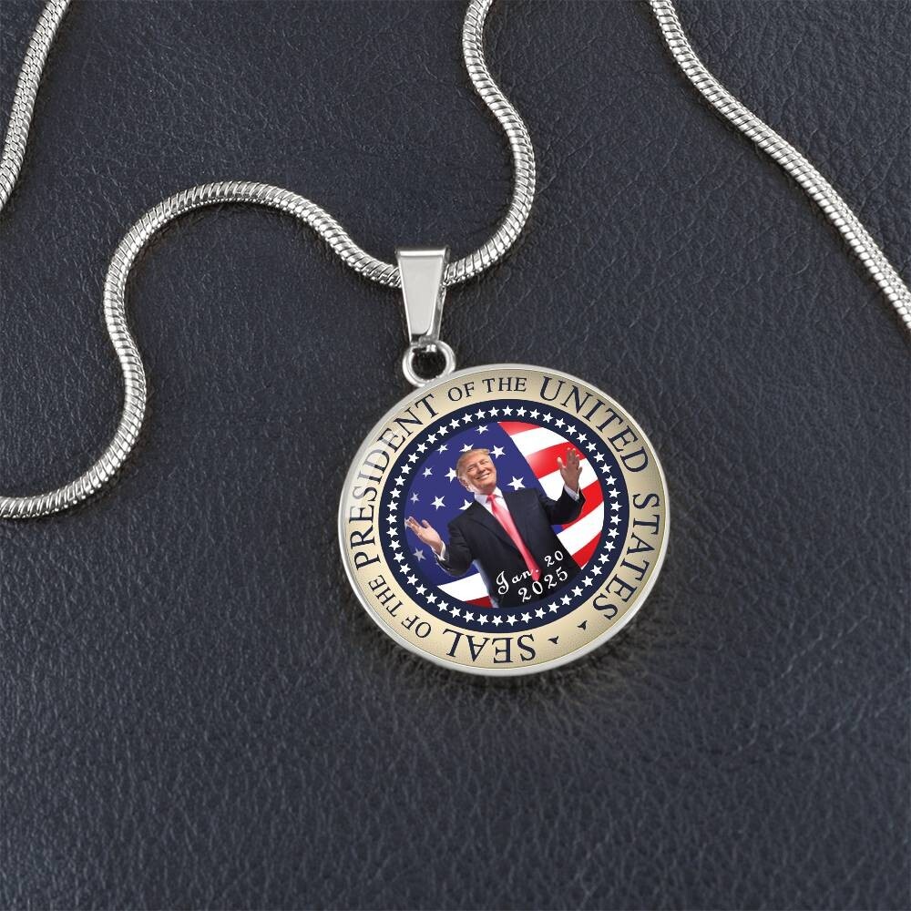 Seal Of The President Donald Trump 2025 Necklace Pendant 20th Jan Inauguration