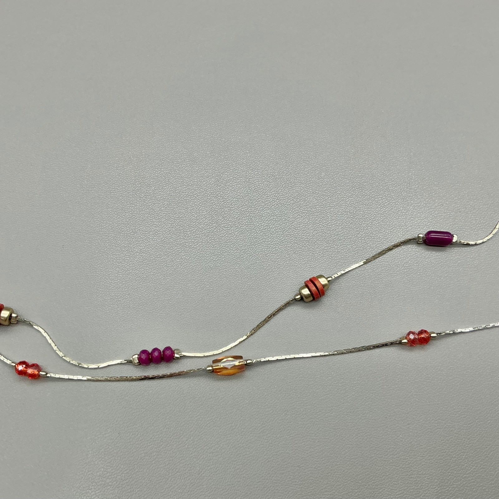 Loft Necklace Womens Gold Tone Beaded Multi Strand Long Layered Boho 28 Inch