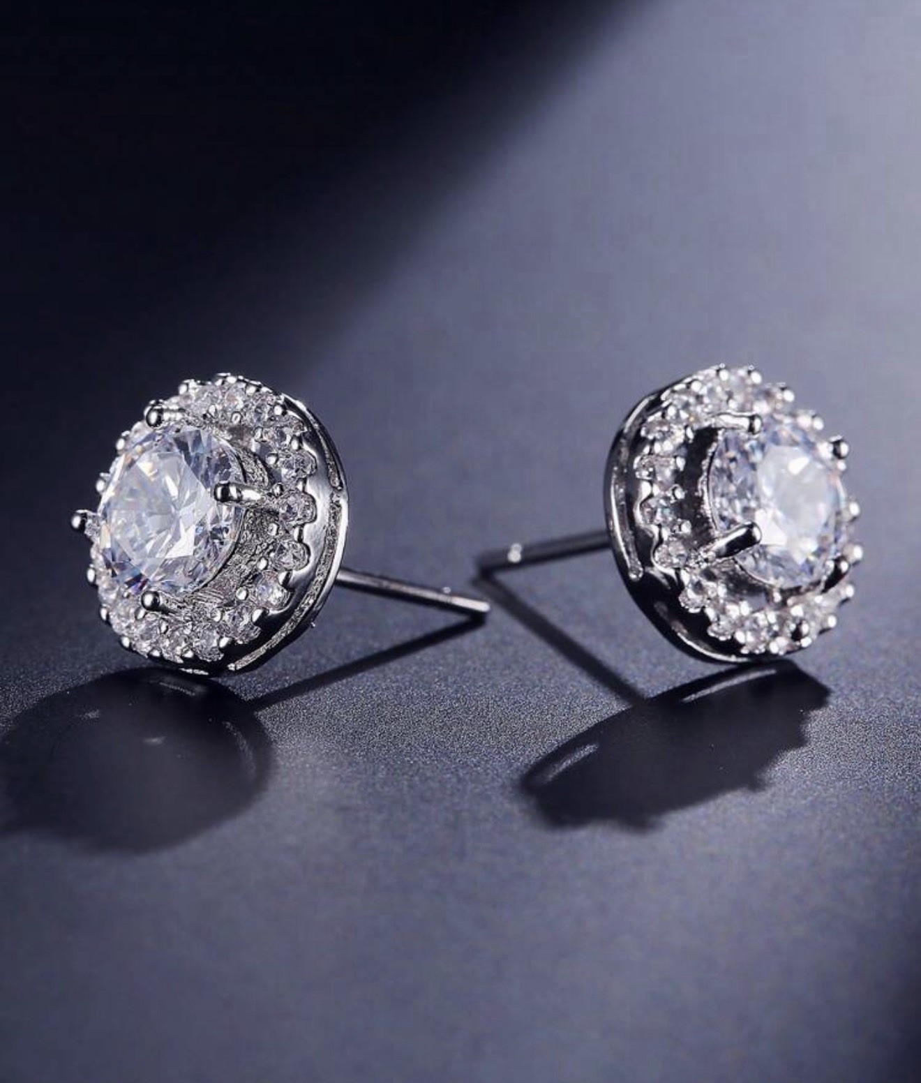 Luxury Silver Cubic Zirconia Necklace and Earring Set for Women Elegant- Jewelry