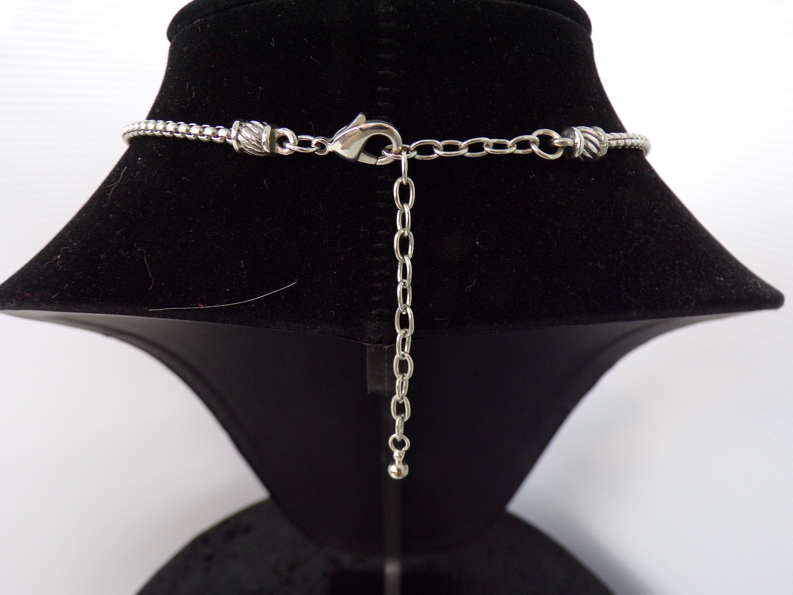 Jewelry Womens Necklace 16″ Tight Loop Chain Turqoise Silver/Turqoise