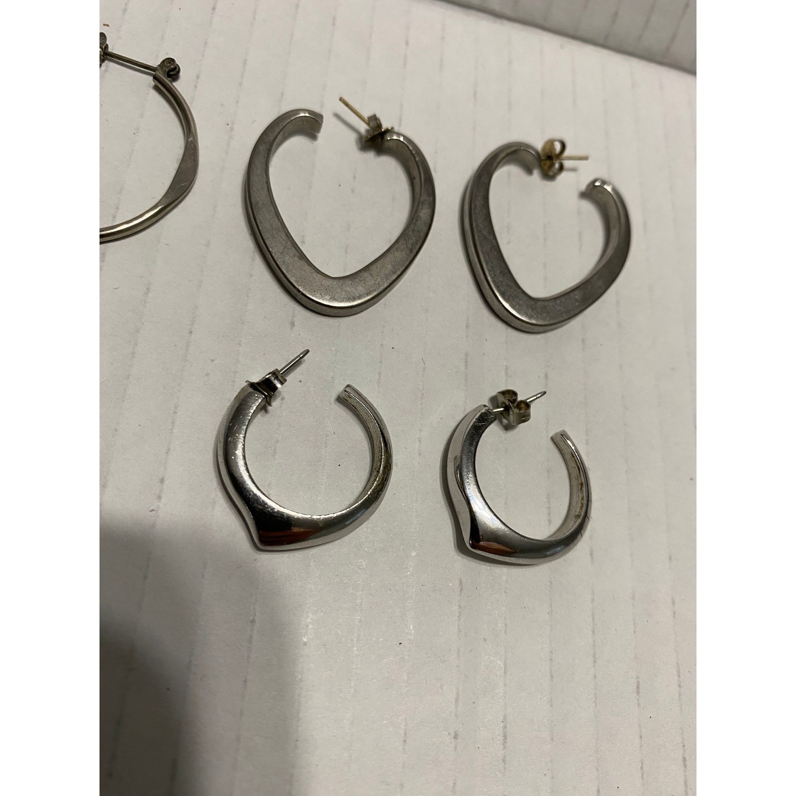 Unbranded Hoop Earrings Set Womens OS Excellent Geometric 4 Pairs Mixed