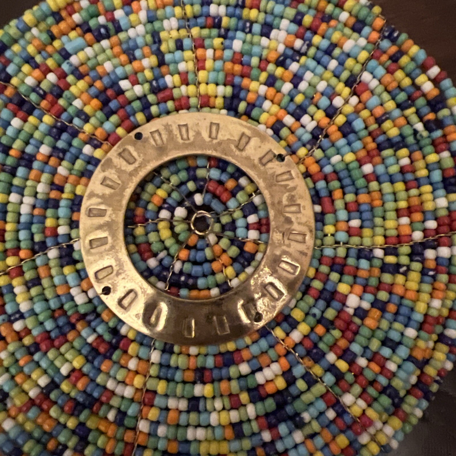 Multicolor Beaded Choker With Large Pendant