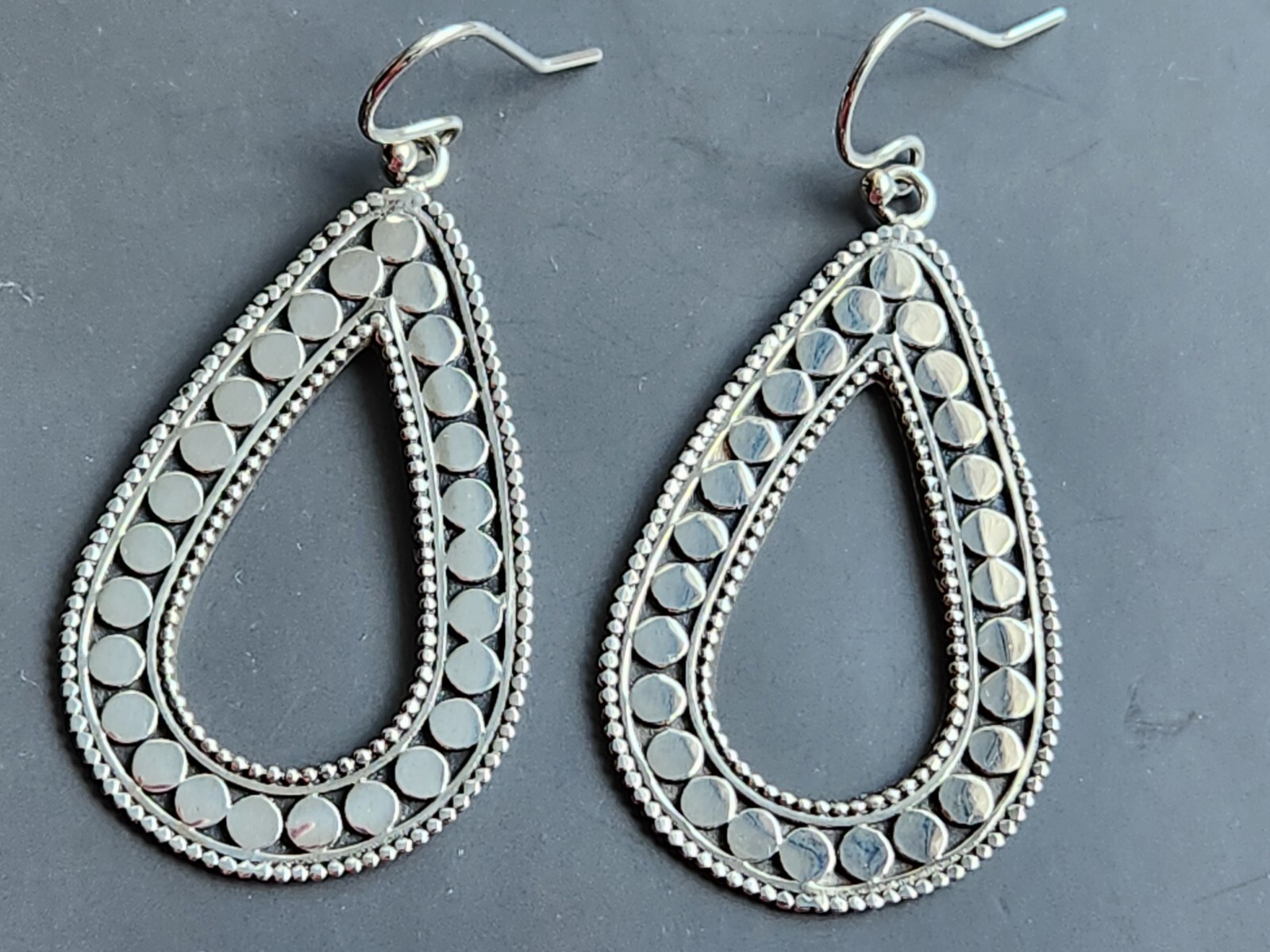 SAMUEL B .925 STERLING SILVER EARRINGS, 2 1/8 ” LONG