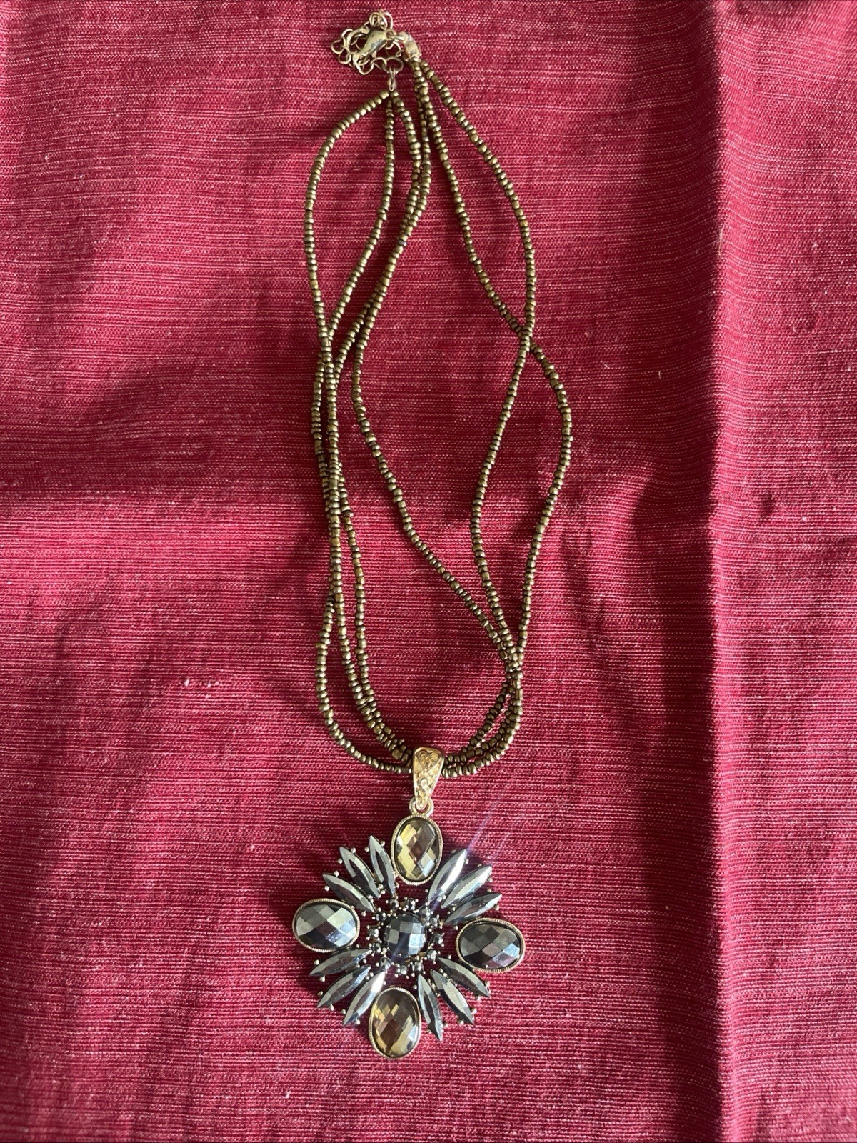 Gorgeous Beaded Crystal Drop Necklace
