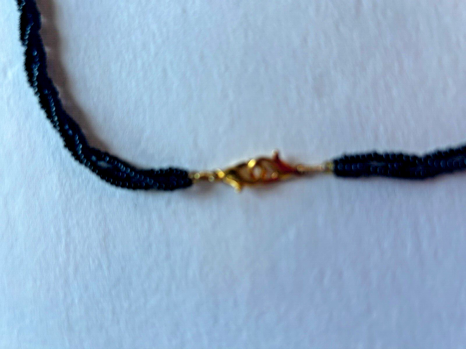 Multi-Strand Glass Bead 27 inch Necklace with 2 clasps & a lock + Fast Shipping