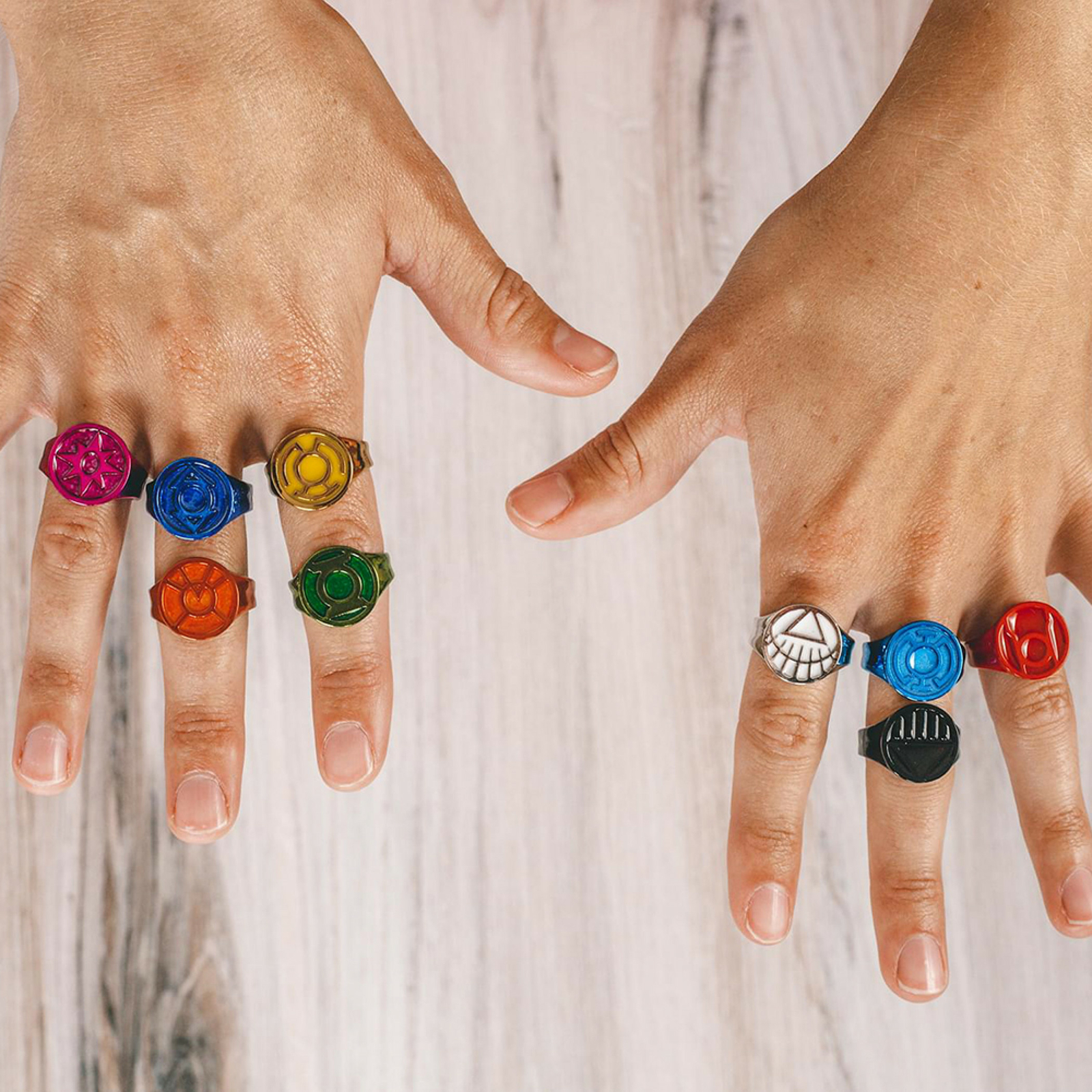 DC Comics Green Lantern All Lantern Corps Colored Power Ring Set Multi-Color