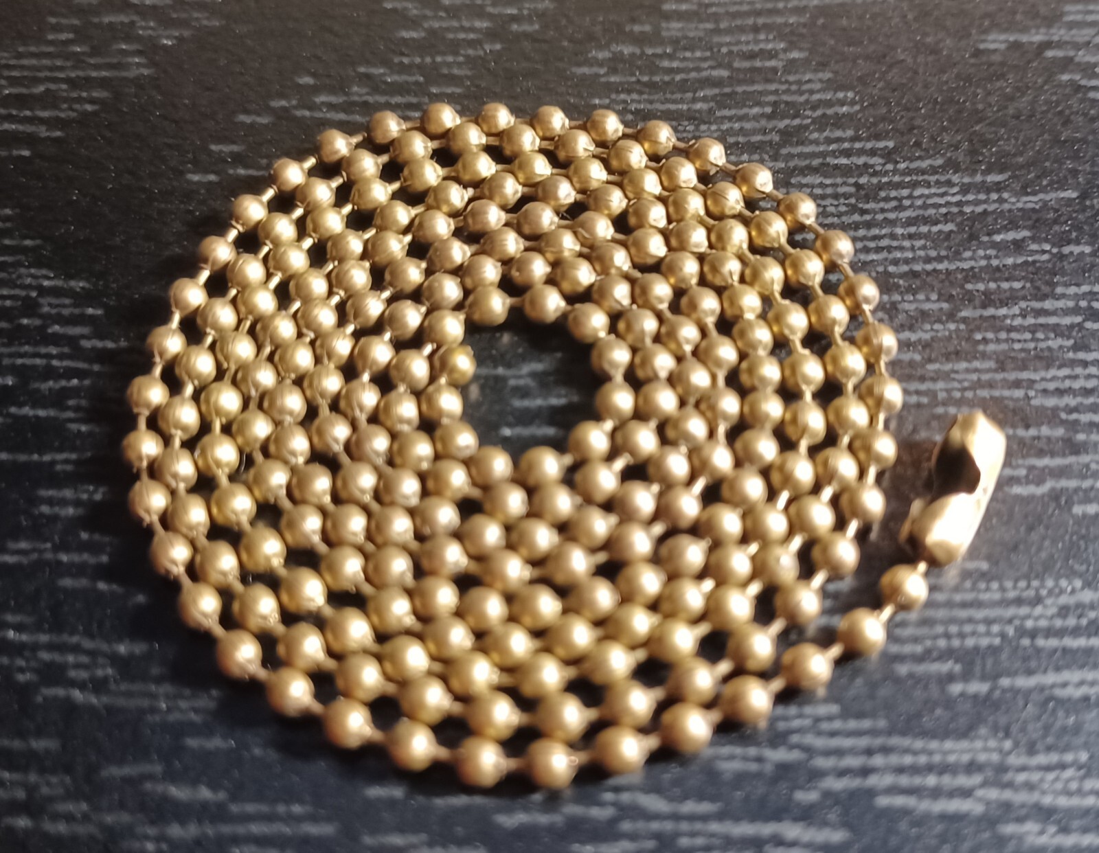 30″ Antique Bronze 2.4mm Ball Bead Stylish Military Dog Tag Chain Necklace