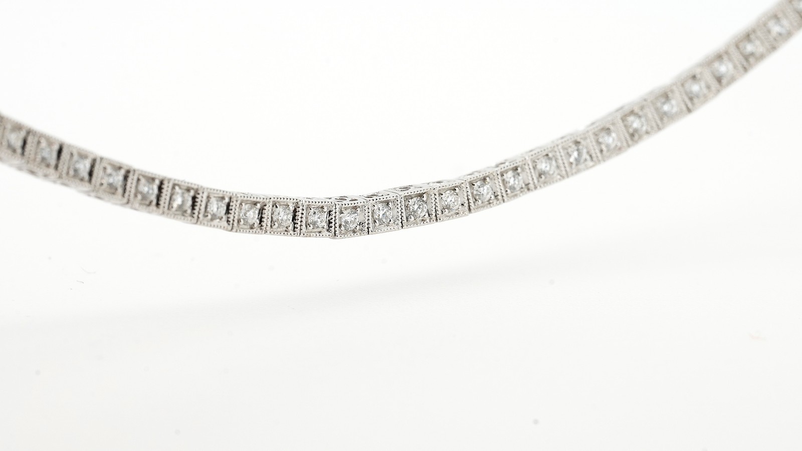 Simon G. 18K White Gold Diamond Tennis Bracelet 1.02 CT F/G VS/SI