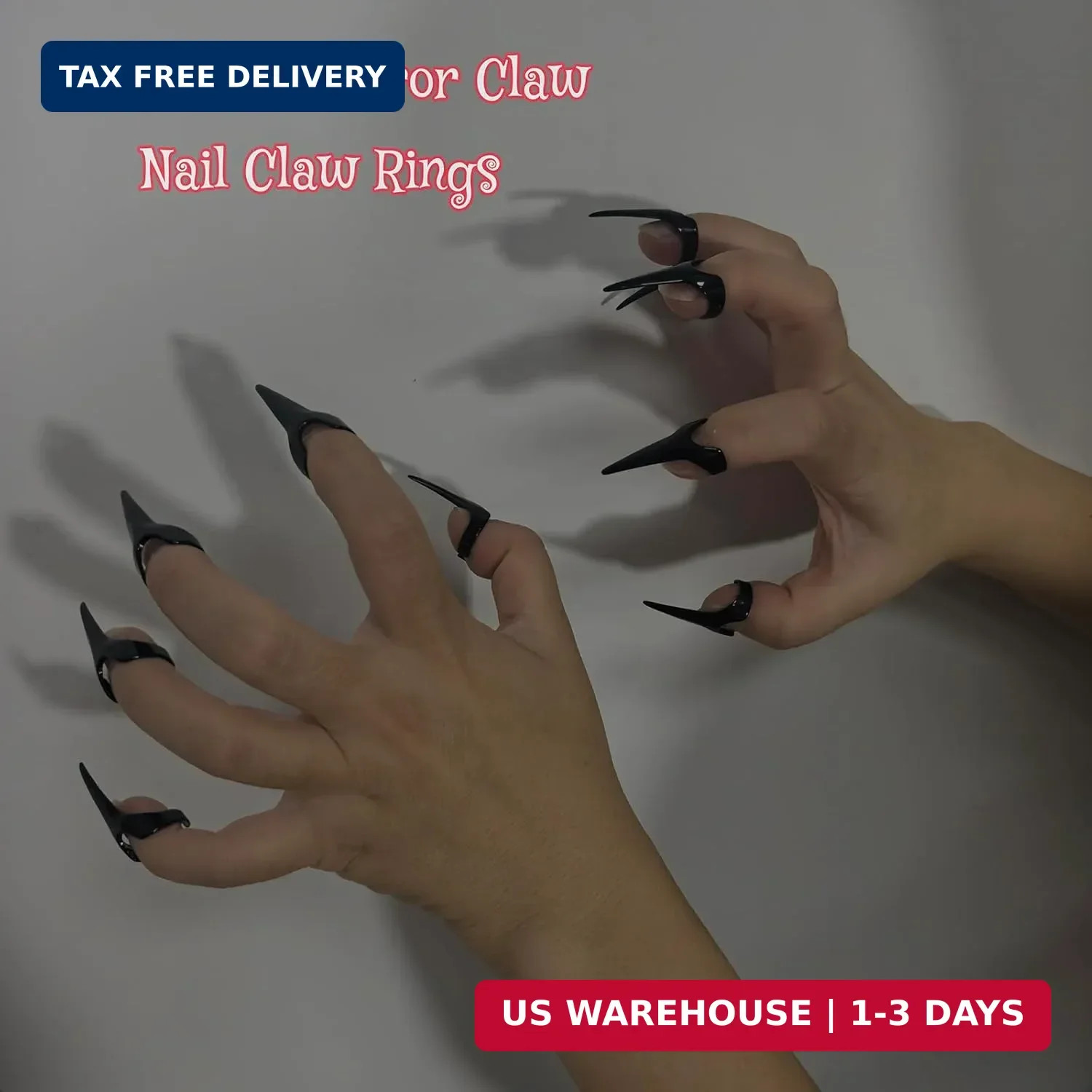 Finger Claws Rings Full Finger Set Retro Metal Nail Punk Rock Fingernail Armor G