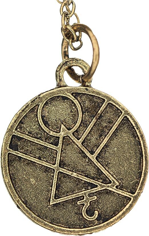 Adult Unisex Rune Symbol Pendant Necklace Halloween Cosplay Costume Accessory