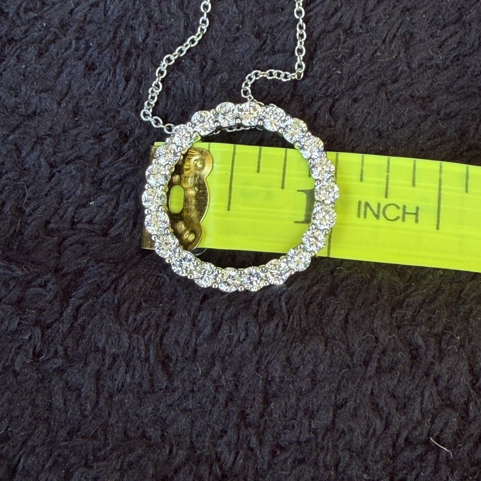 Crislu 925 Sterling Silver Open Circle Pave CZ Necklace New In Box