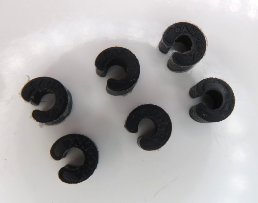 Lot of 6 Genuine Pandora Silicon Rubber Clip Stoppers Lock New Anti Slide