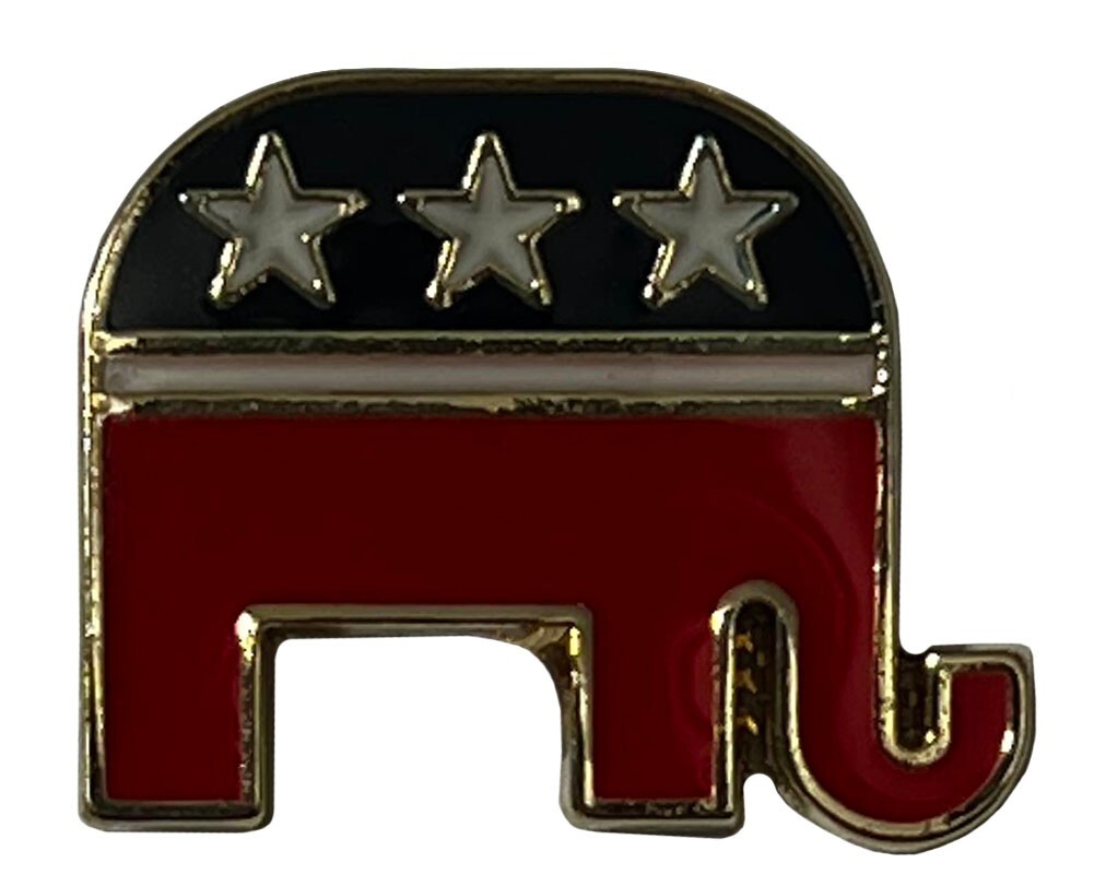 GOP Republican Motorcycle Hat Cap Lapel Pin