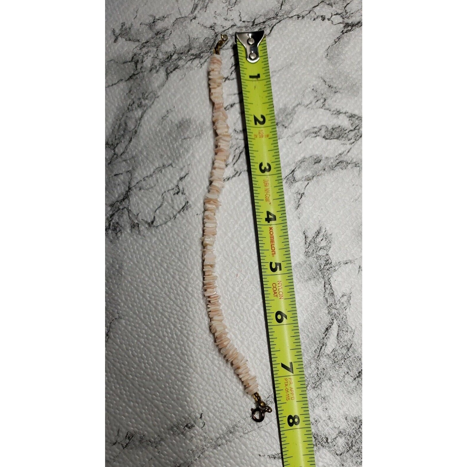 Light pink Shell Chip Necklace And Bracelet Set