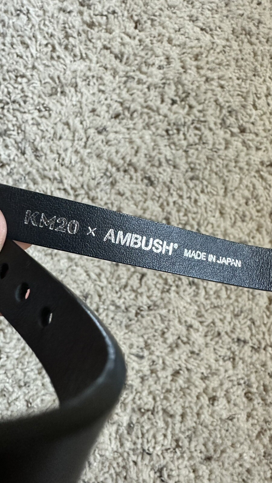 Authentic AMBUSH Pink Padlock Double Strap Leather Choker Bracelet Rare W/box
