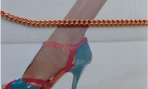 Solid Copper Anklet CA631G – 1/8 of an inch wide – Available in 8 to 11 inches