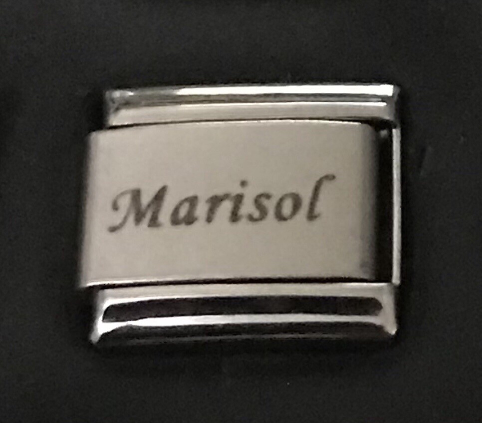 Marisol Laser ITALIAN CHARM Name Link 9MM