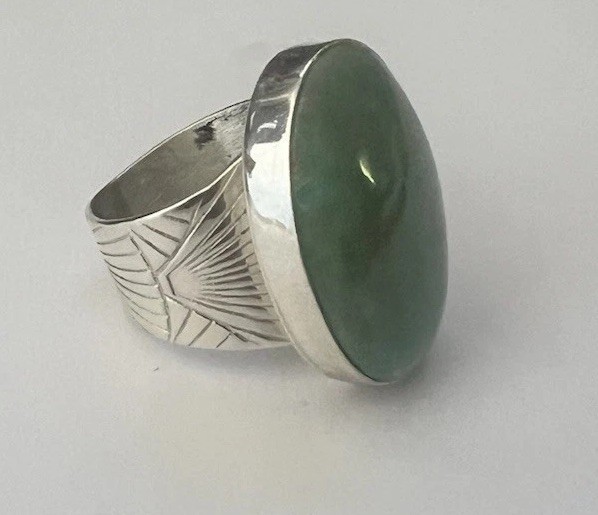 Jay King Green Stone Ring Size 6