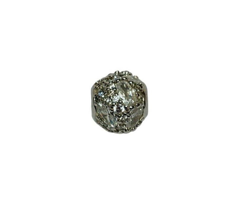 Gnoce Sterling 925 Silver Always with You Pure White CZ Bead Charm – .09
