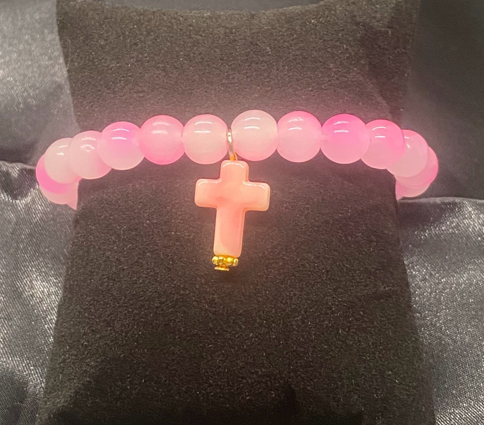 Handmade Beaded Cross Bracelet
