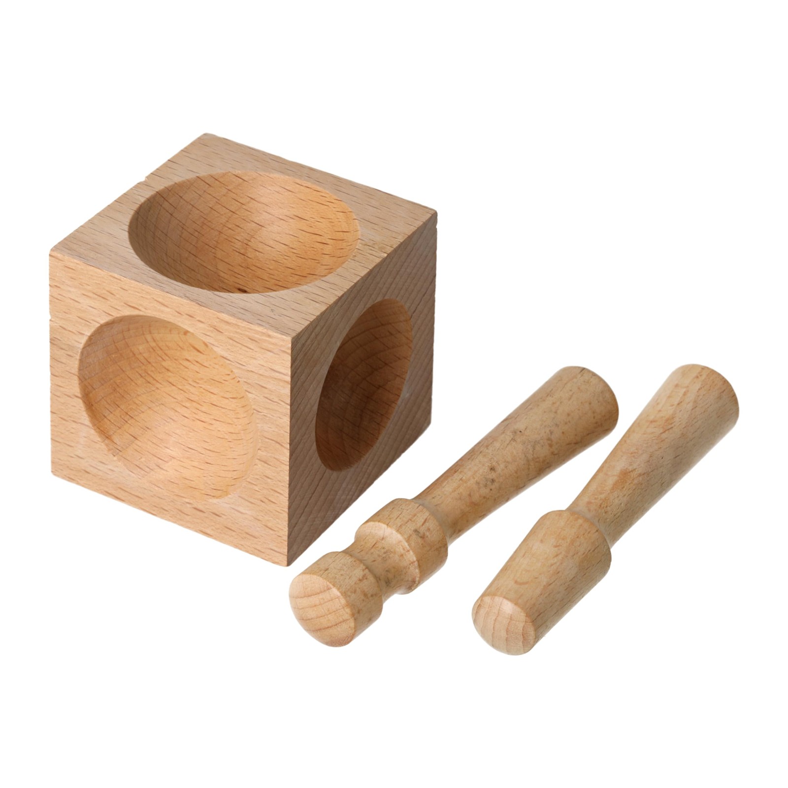 Vintaj Tools Dapping Block Wood with 2 Punches Jewelry Making Tool
