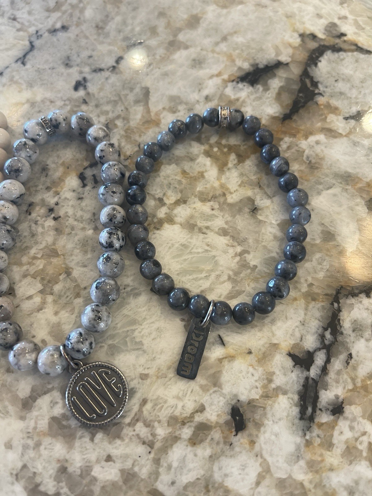 Chavez for Charity Beaded Bracelets Love Dream Grace Stackable Neutrals Boho