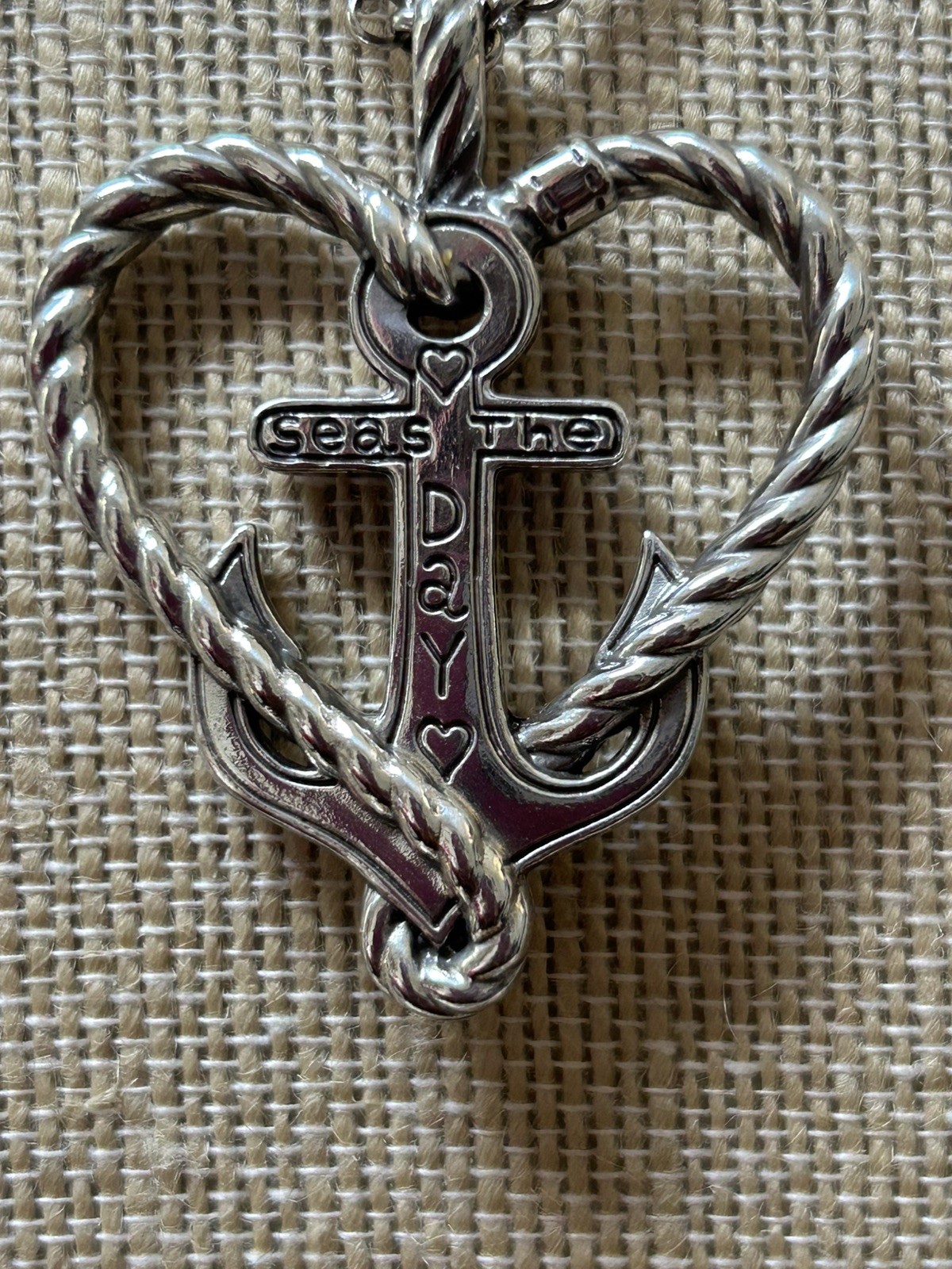 Brighton Anchored in Love Anchor Heart Pendant Necklace 18–20” Adjustable