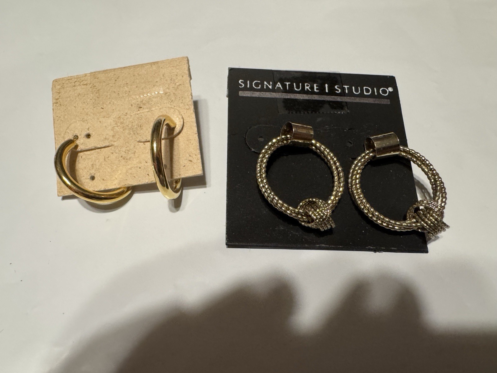 2 pairs Fashion Earrings, 1 inches long, pair , new