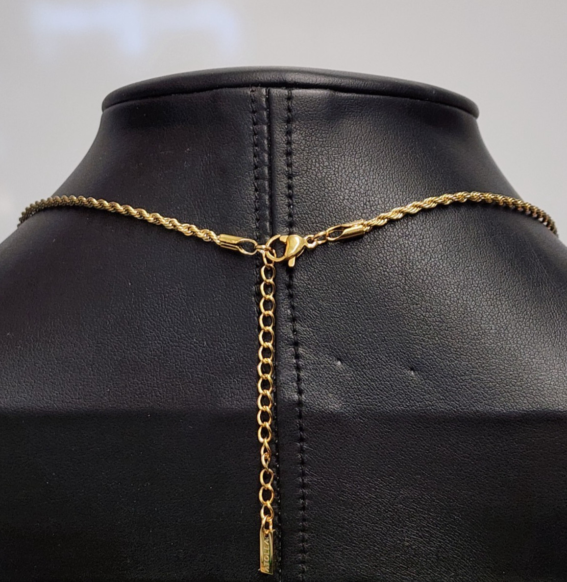 Atolea 18K Gold Plated “Calvi” Rope Chain Necklace 15″+2″