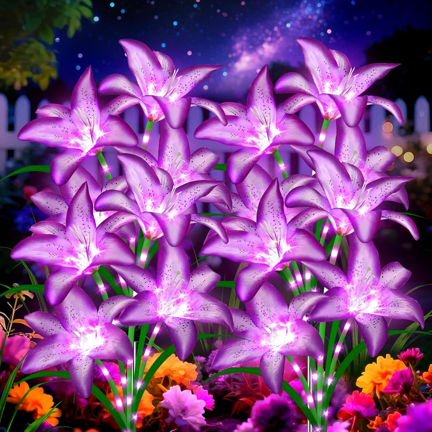 Solar Lights Outdoor, Gift for Women Mom Grandma Wife Daughter, 4 Pack 16 Solar