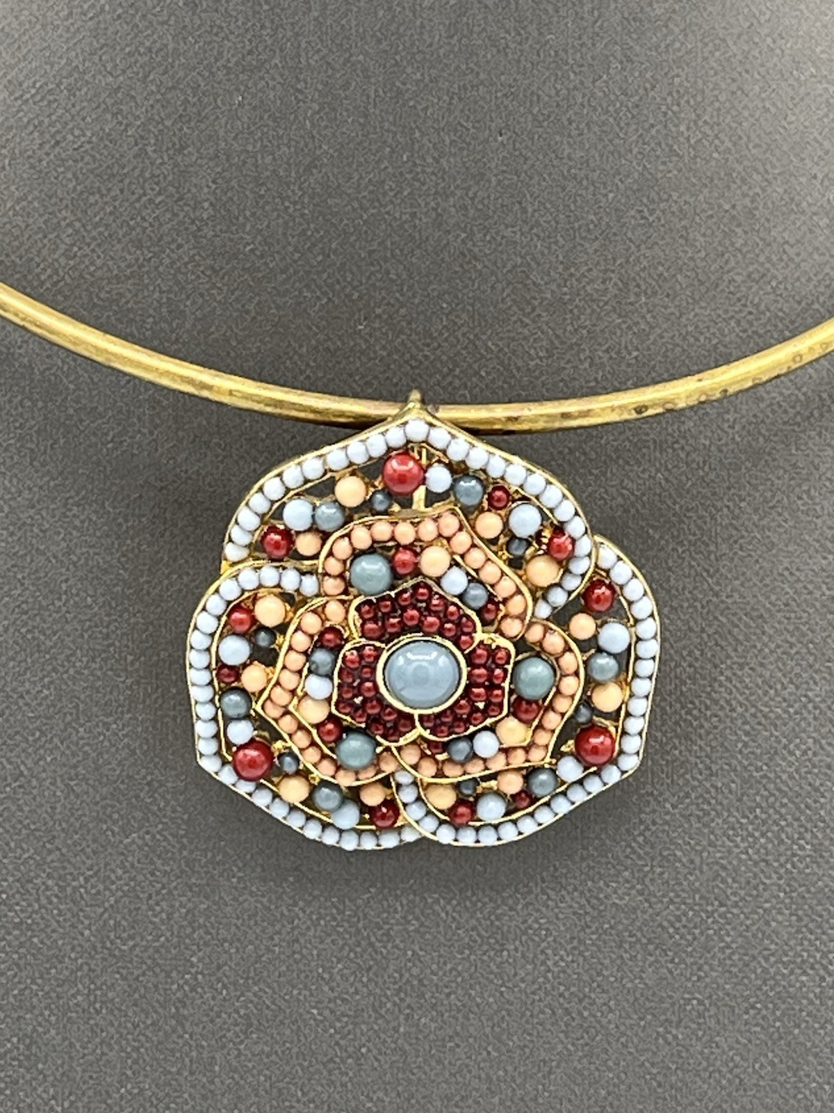 Premier Designs Necklace With Removable Pendant/Pin Brooch Great Colors