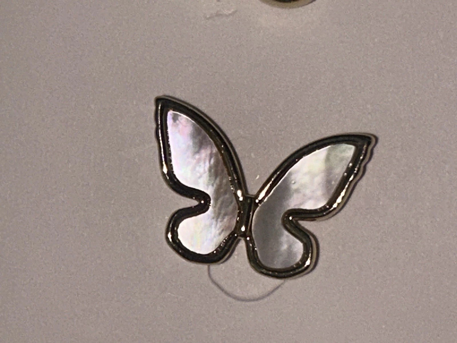 Kate Spade All A Flutter Cream Mother Of Pearl Butterfly Stud Earrings NWT & Box